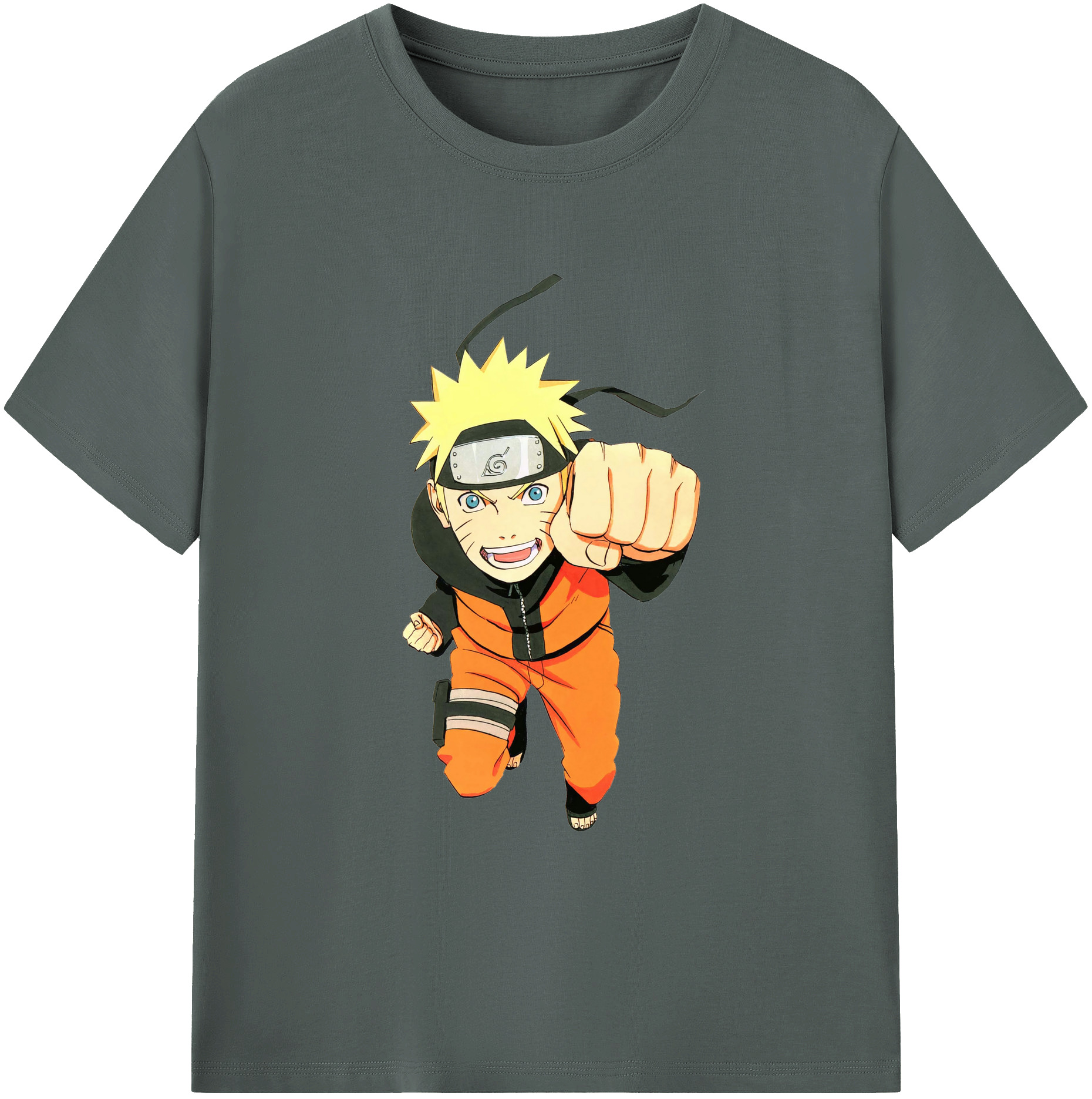（画像用） NARUTO -ナルト- うずまき ナルト Uzumaki Naruto 綿100％ メンズ半袖Tシャツ｜肌触りやわらか＆通気性